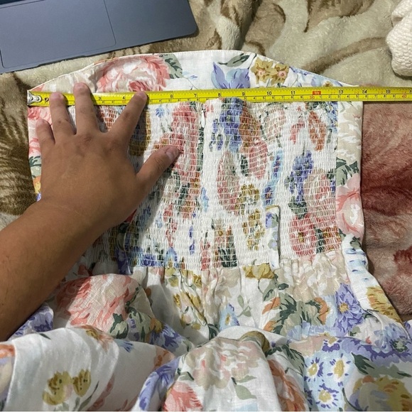 Zimmermann Bowie Strapless Floral‎ Print Linen Jumpsuit Sz 4?? - Picture 12 of 15